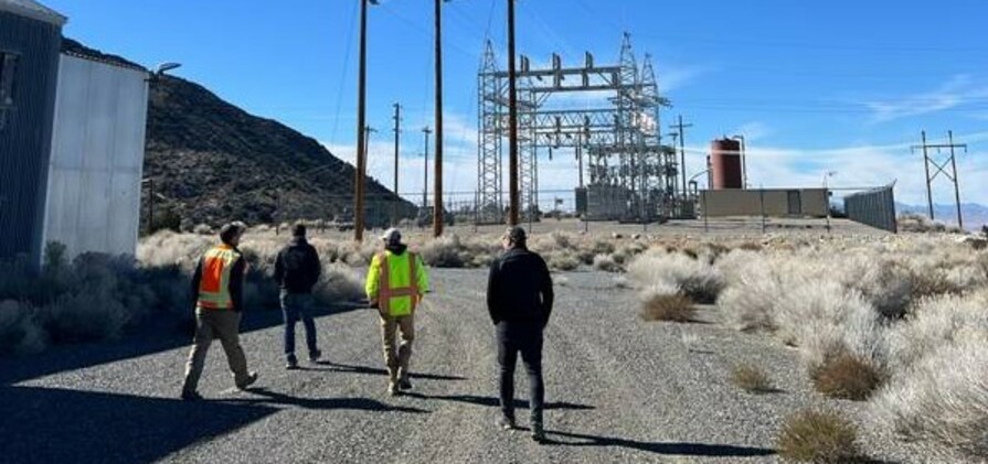 Guardian team onsite at Tempiute: 3,000 Kilowatt electric substation located onsite which provides power to the nearby town of Rachel, Nevada.