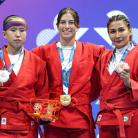 (SP)CHINA-CHENGDU-THE WORLD GAMES 2025-SAMBO-WOMEN'S COMBAT -72KG-AWARDING CEREMONY (CN)