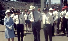 A royal visit to Mt Isa Mines in 1970.