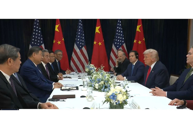 Trump calls Xi a "very tough negotiator" during bilateral talks in Busan