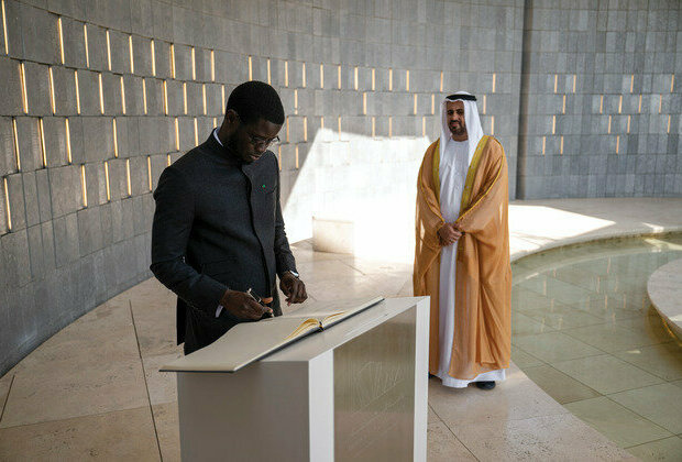 Theyab bin Mohamed bin Zayed receives President of Senegal at Wahat Al Karama