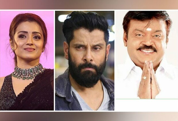 Trisha Krishnan, Vikram pay tribute to Captain Vijayakanth