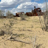 UZBEKISTAN-MOYNAQ-THE ARAL SEA-SHIP CEMETERY