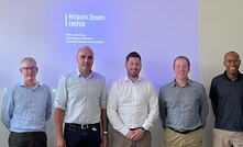  (left to right) Peter Palicz (Hitachi Zosen Inova) Michael Smeaton (Hitachi Zosen Inova) Pierre-Jean Matherat (Hitachi Zosen Inova), Nicholas Rogers (Bauer Technologies), Michael Jones (Bauer Technologies), Duma Kumalo (Hitachi Zosen Inova) and Luke Scargall (Hitachi Zosen Inova)