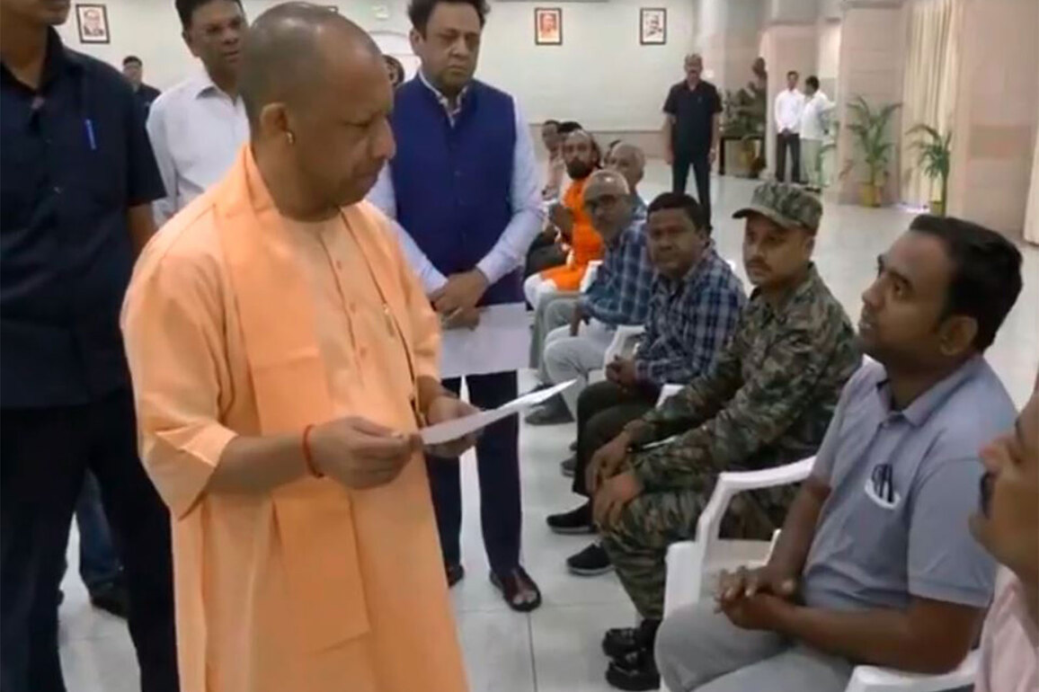 UP CM Yogi Adityanath holds 'Janta Darshan' at residence in Lucknow