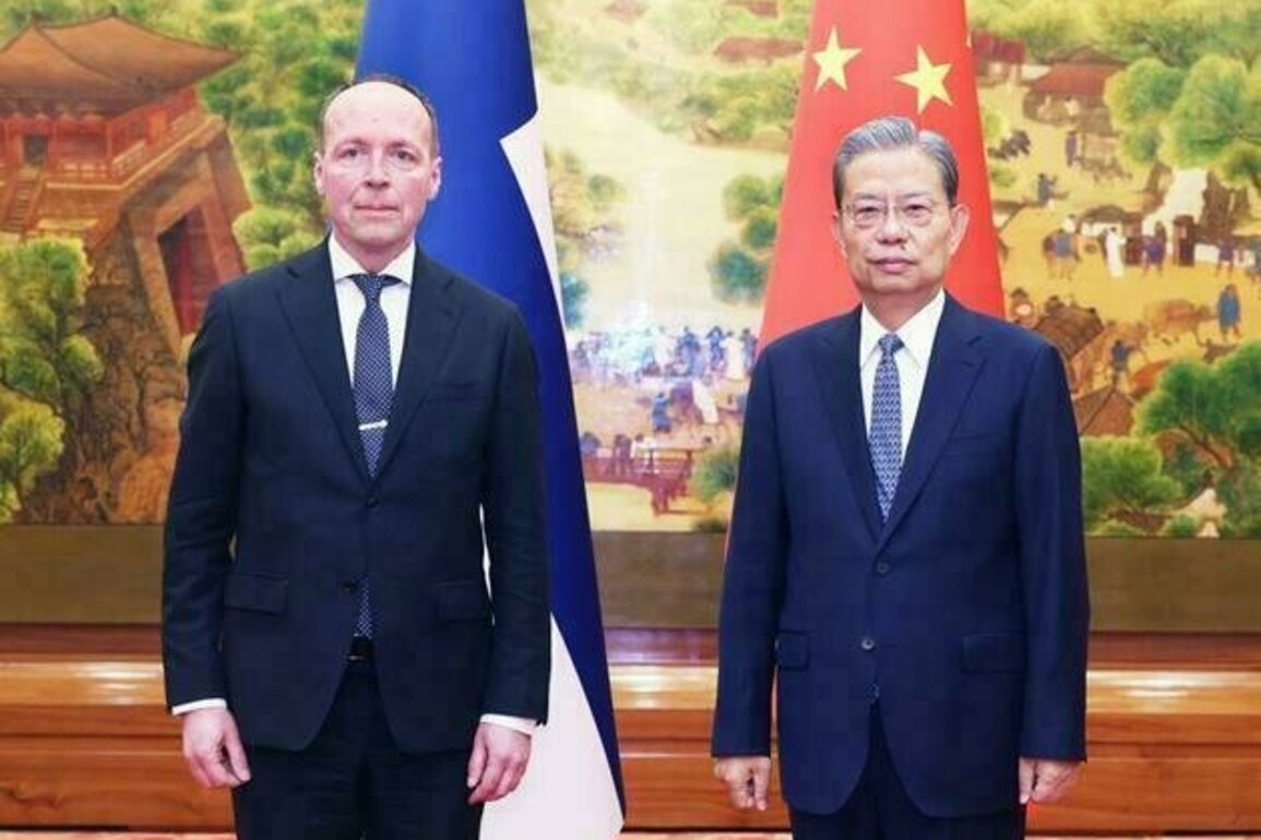 China's top legislator holds talks with Finnish parliament speaker