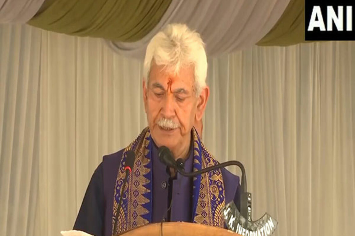"Pakistan is trying to destroy peace, prosperity of J-K," says LG Manoj Sinha