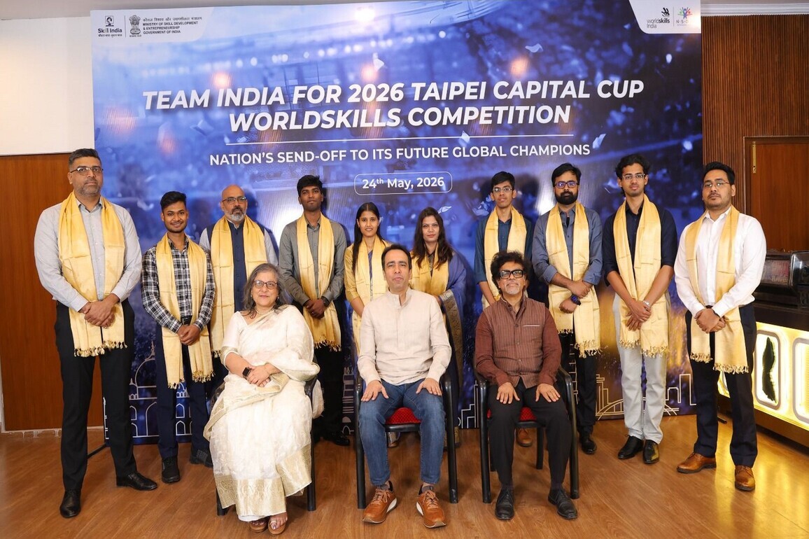 Jayant Chaudhary sends off India contingent for 2026 Taipei Capital Cup WorldSkills Invitational Tournament