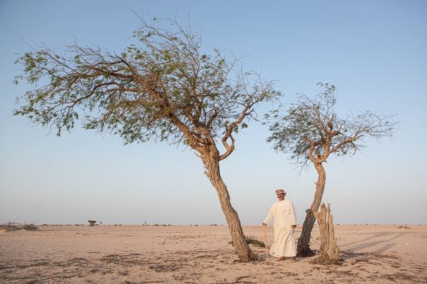 Omani men tasked with protecting Arabian oryxes in the resource-rich desert of the Al Wusta Governorate.