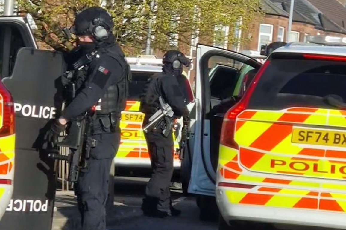 Armed cops lock down Scots street as man charged in disturbance
