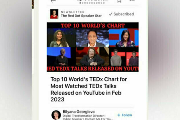 Indian Doctor amongst top 10 of the world's most watched TEDx Talks released in February