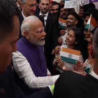 PM Modi interacts with members of Indian diaspora as he arrives in Croatia