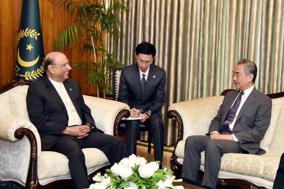 PAKISTAN-ISLAMABAD-PRESIDENT-CHINA-WANG YI-MEETING