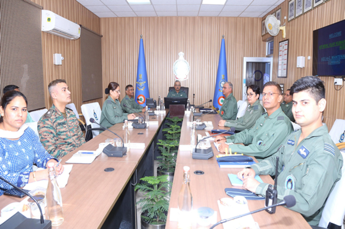 Air Marshal Vijay Kumar Garg visits Air Force Station Prahladpur, Delhi