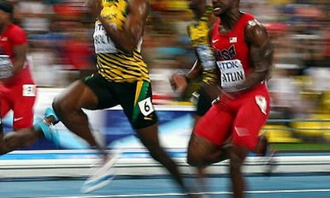 Bolt faces arch-rival Gatlin at World Relays Bolt faces arch-rival Gatlin at World Relays