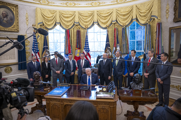 US President Donald Trump during the 'Project Vault' announcement on February 2, 2026