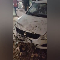 Noida: Vehicle loses control, falls into drain in Bisrakh, no injuries reported