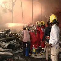 Andhra Pradesh: Fire breaks out at scrap shop in Vishakhapatnam, no casualty reported