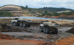 The articulated haulers are working for up to 18 hours a day removing overburden from the coal mine