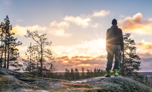  Surveying the horizon in Jaanankallio, Hyvinkää, Finland