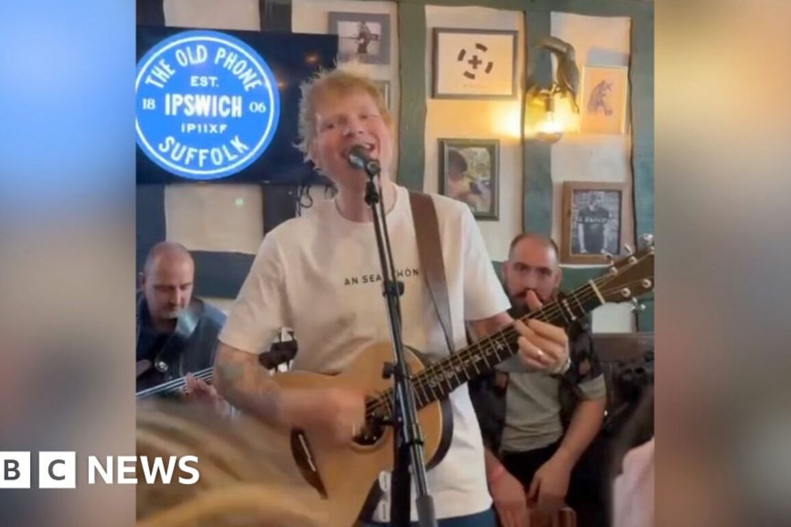 Crowds gather at Ipswich pub as Ed Sheeran performs