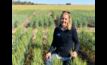  Pacific Seeds territory manager Rebecca Raymond in a plot of the new wheat variety Hellfire. Picture courtesy Pacific Seeds Twitter.