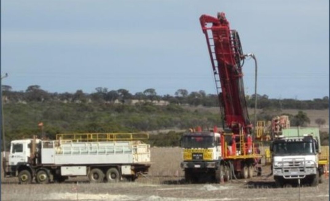 Drill rigs in the paddock after harvest.