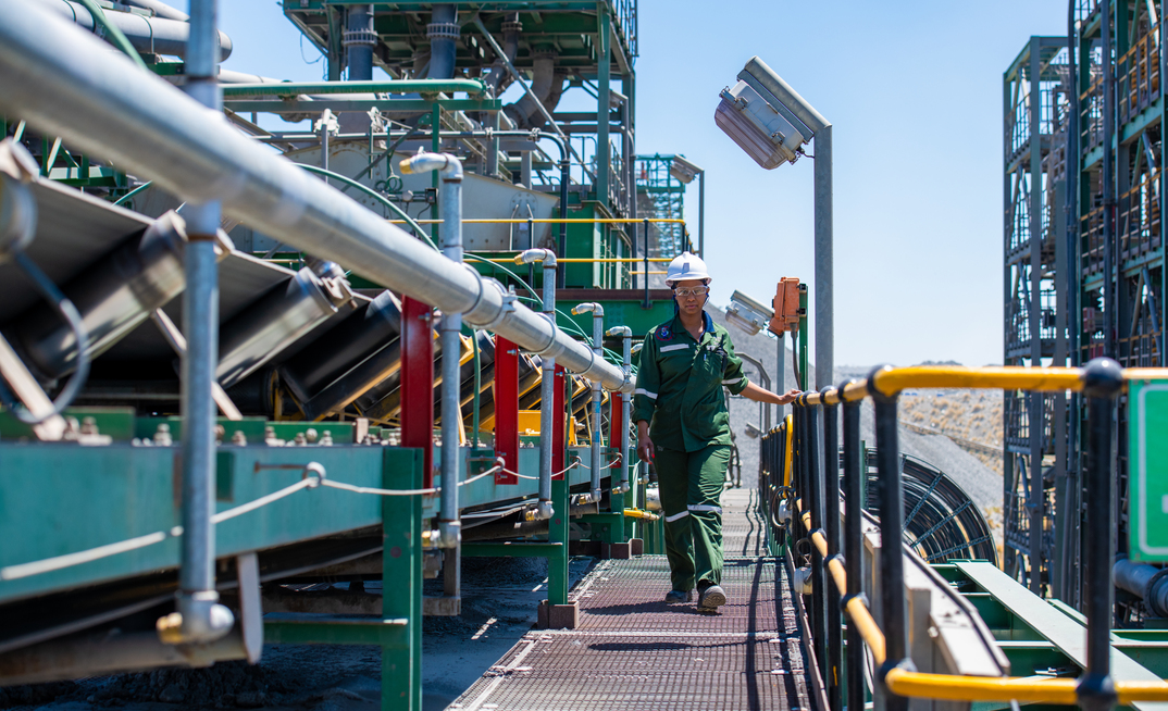 Metallurgist Kgopotso Mashiane at Tharisa’s Voyager processing plant