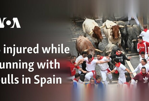 5 injured while running with bulls in Spain