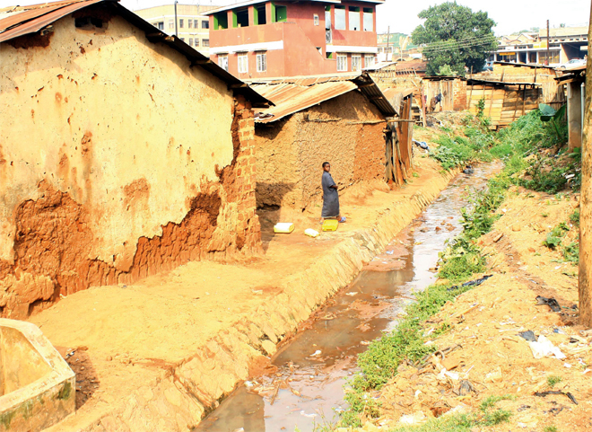  waste water channel in isenyi ampala ost parts of ampala especially slums face the problem of disposing of wastewater