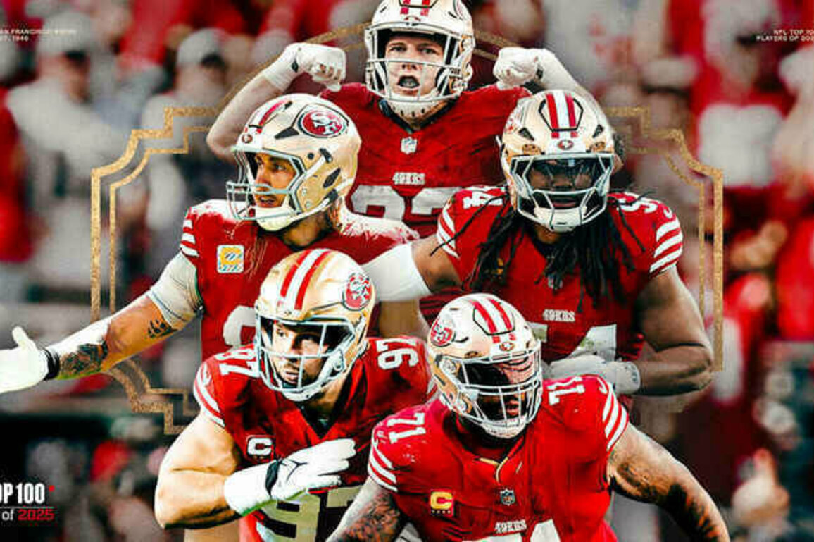 Five 49ers Land on NFL Network's 'Top 100 Players of 2025' List