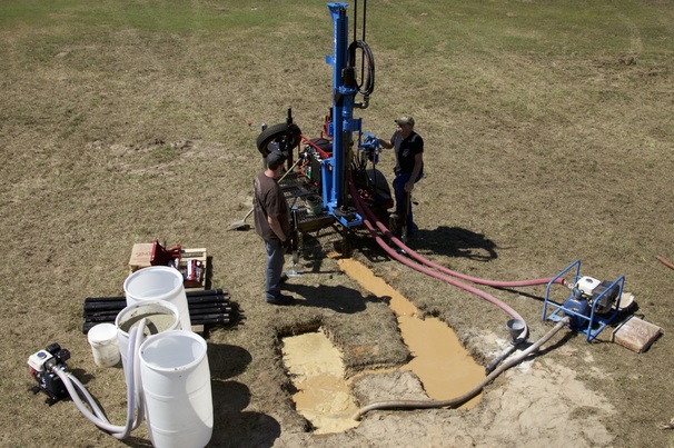 Check the pH level of the water. It should be nine or above to ensure proper bentonite hydration. If the pH is too low, add calcium carbonate (soda ash)