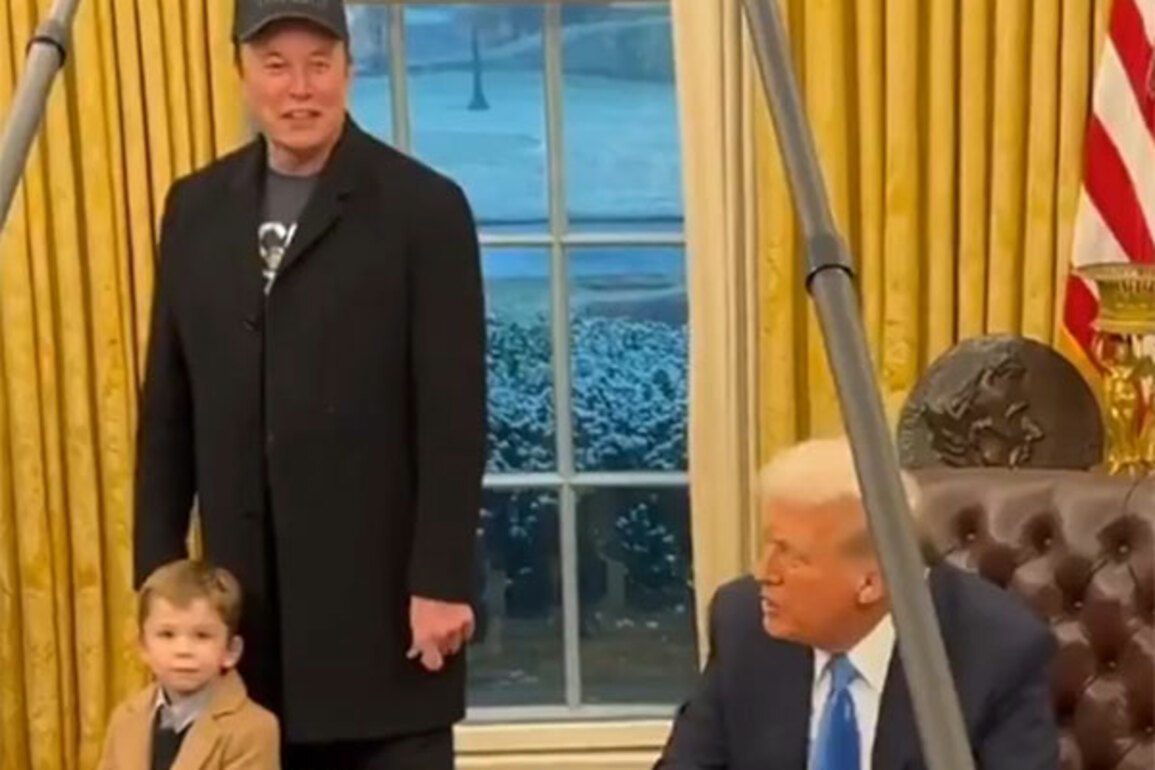 Musk, his son 'X' join Donald Trump in Oval Office as DOGE executive order is signed