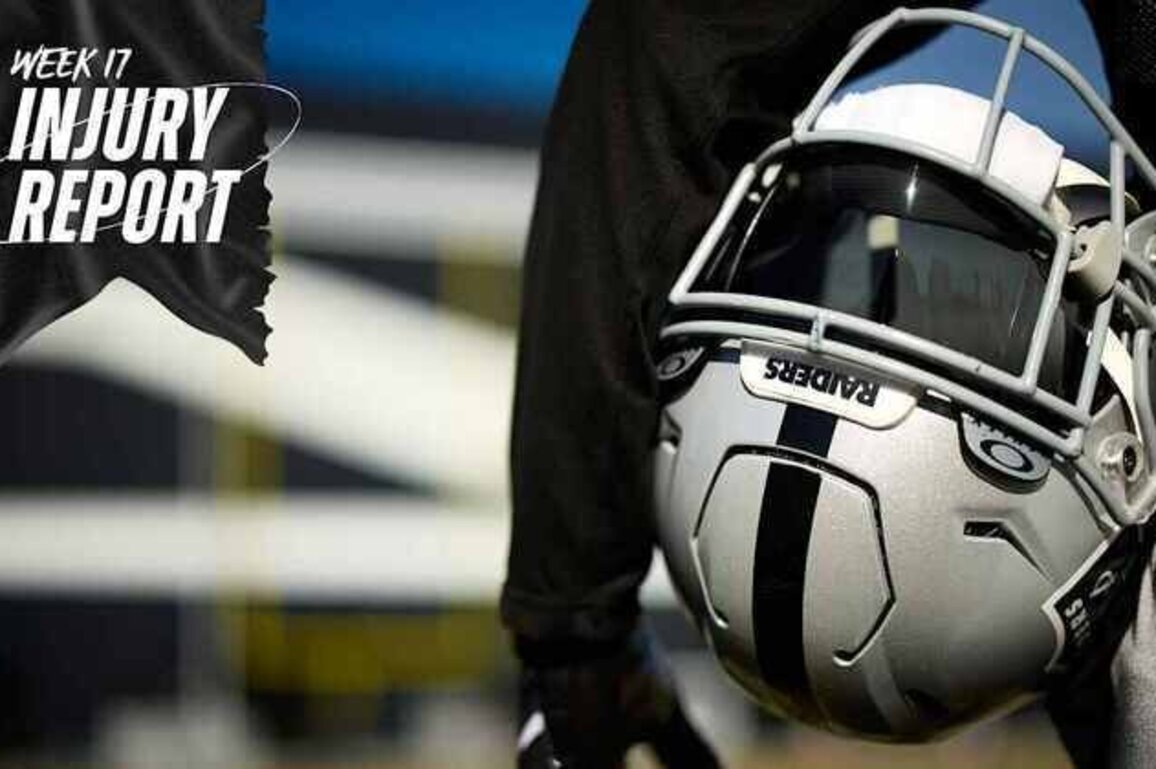 Raiders-Giants Week 17 Injury Report
