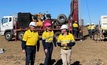  The QEM team at the drilling rig last year