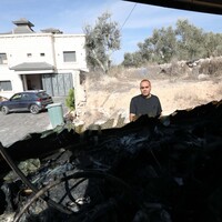 MIDEAST-WEST BANK-BURNED VEHICLE