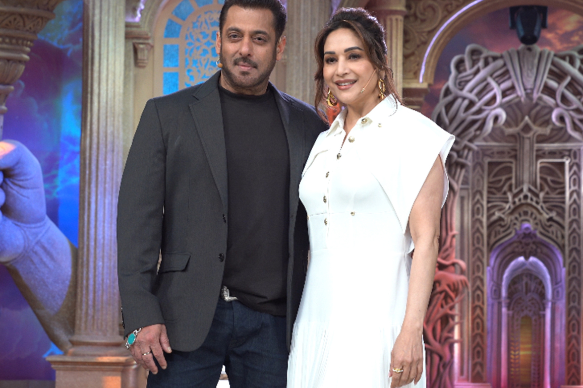Madhuri Dixit meets with Salman Khan on sets of 'Bigg Boss 19'