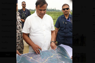 Assam CM visits proposed thermal power plant site at Dhubri's Bilasipara