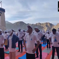 "Yoga is needed in our daily lives": Union Minister Arjun Ram Meghwal participates in Yoga Day celebrations in Leh