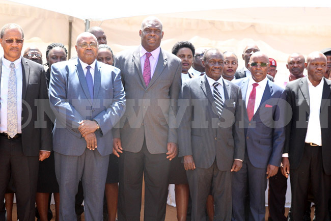 hibita amwine and other judicial officers pose for a group picture