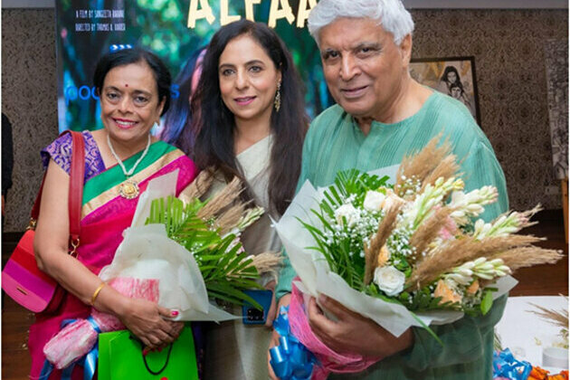Javed Akhtar graces Sangeeta Babani's Alfaaz screening