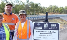  Capricornia MP Michelle Landry, BMA Asset President Rag Udd & Isaac Regional Council Mayor Cr Anne Baker.