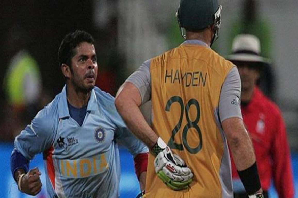 "Straight out of wrestling": Sreesanth on celebration after dismissing Hayden in T20 WC 2007 semifinal