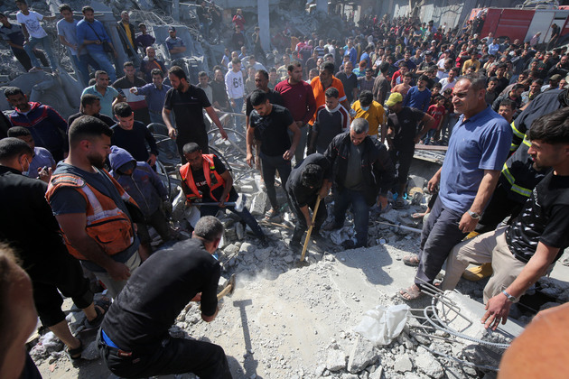 MIDEAST-GAZA-JABALIA REFUGEE CAMP-ISRAEL-SHELLING