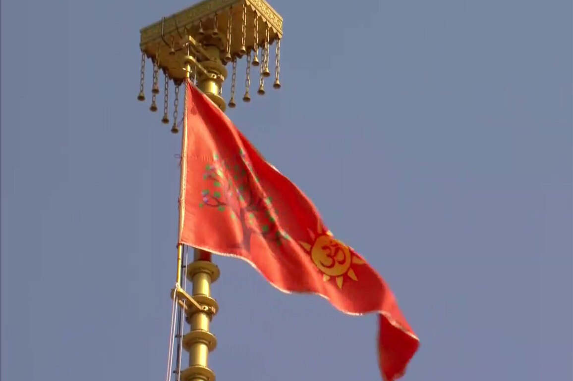 PM Modi, RSS chief Mohan Bhagwat hoist saffron flag atop Ayodhya Ram Temple's shikhar
