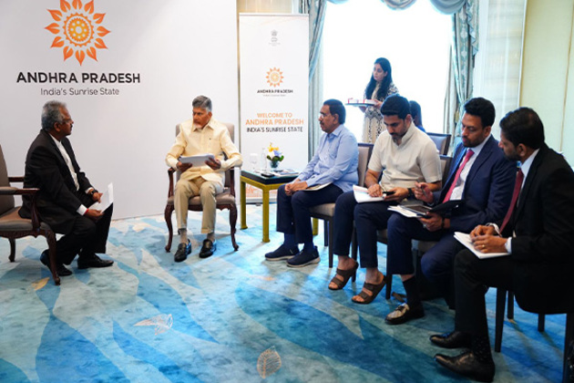 Andhra CM meets Indian High Commissioner in Singapore, aims to strengthen collaboration