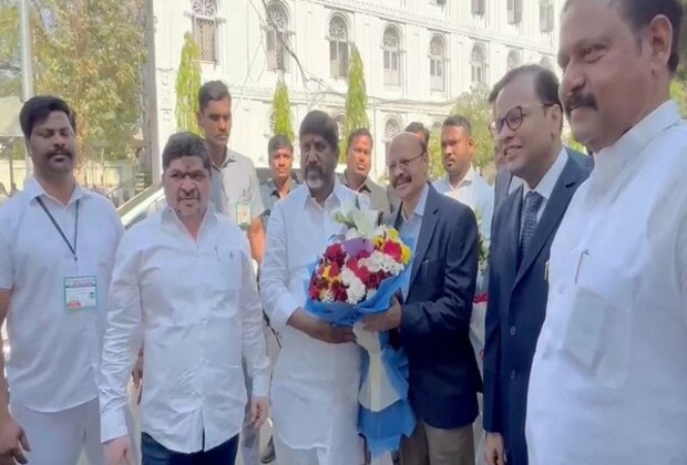 Telangana Finance Minister Bhatti Vikramarka arrives in Assembly with Budget documents