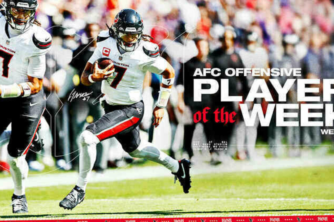 Houston Texans C.J. Stroud Named AFC Offensive Player of Week