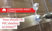How to fix PVC corrugated sheet to timber
