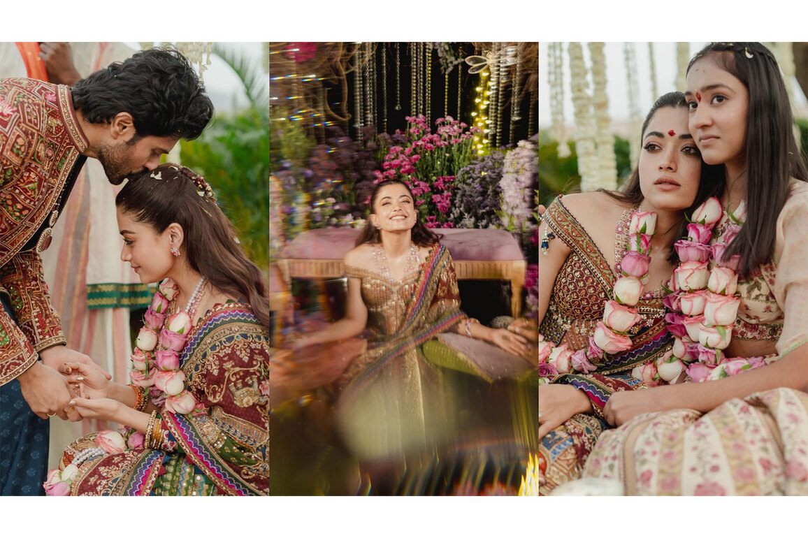 From emotional moments to playful glances: Inside Rashmika Mandanna, Vijay Deverakonda's vibrant mehendi evening
